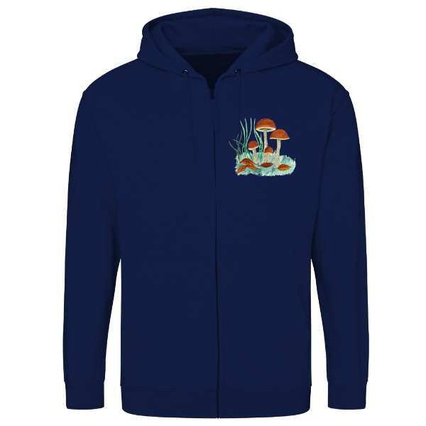 Mikina na zip unisex s potiskem Kozák