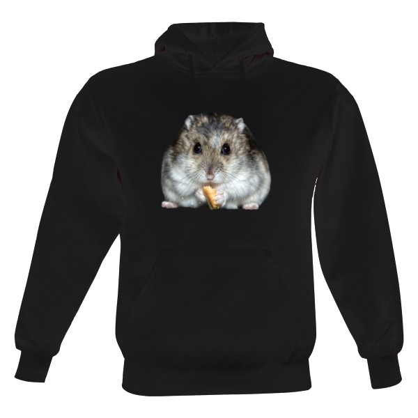 Pánská mikina s kapucí s potiskem Křeček